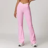 Workout Crossover V Waist Yoga Flare Leggings for Women private label activewear