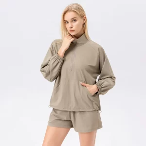 Women's Athletic Windproof Lightweight Jackets Set