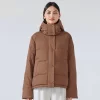Custom Winter Women's Long-Sleeve Hooded Puffer Coat