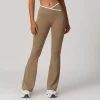 Workout Crossover V Waist Yoga Flare Leggings for Women private label activewear