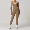 Women Workout Jumpsuit Fake Two Piece Bodysuit