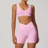 fitness apparel manufacturers Women Customized Athletic Bra Contrast Color Sports Bra