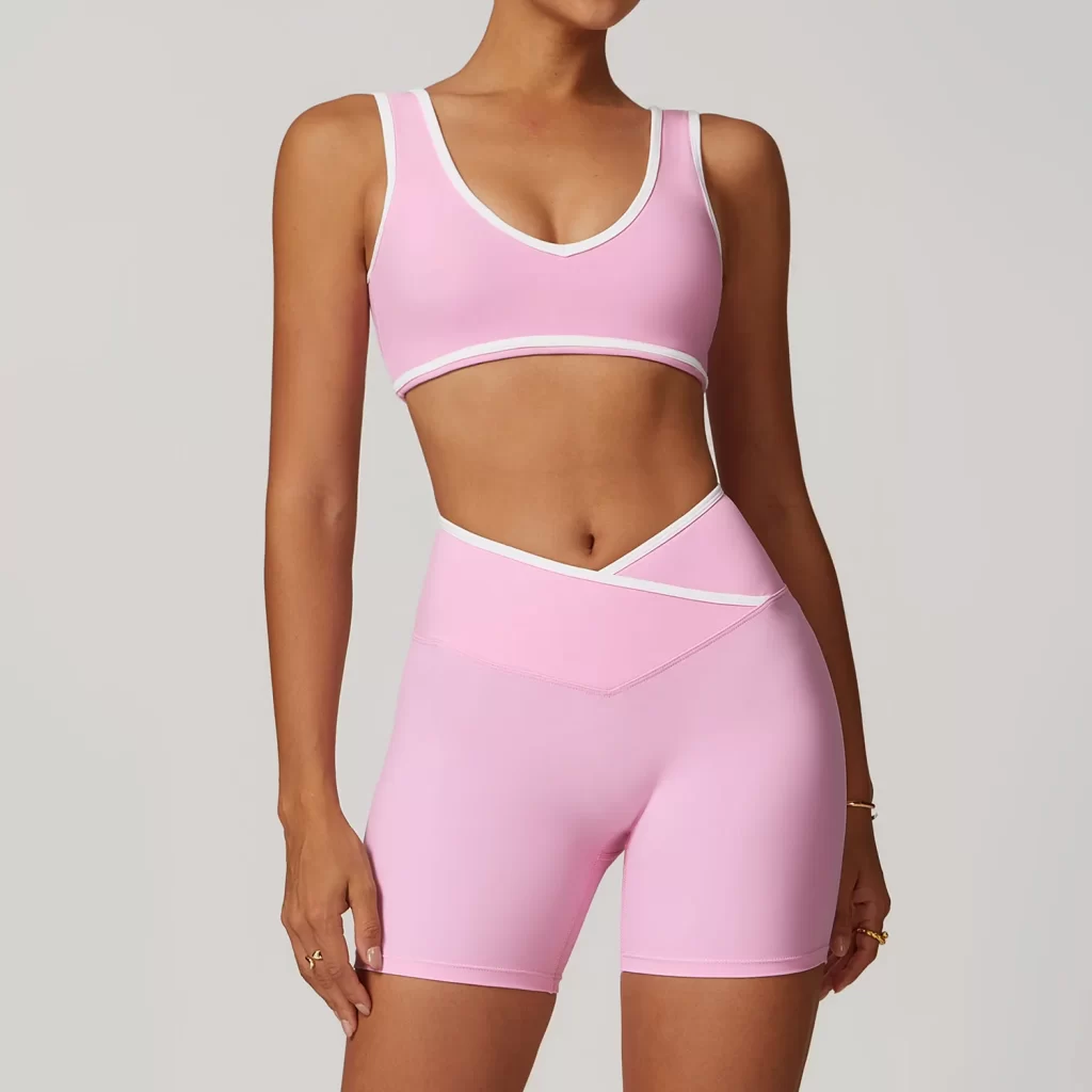 fitness apparel manufacturers Women Customized Athletic Bra Contrast Color Sports Bra