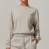 Long Sleeve Shirts Women Wholesale Crew Neck Pullover Top fitness apparel manufacturers