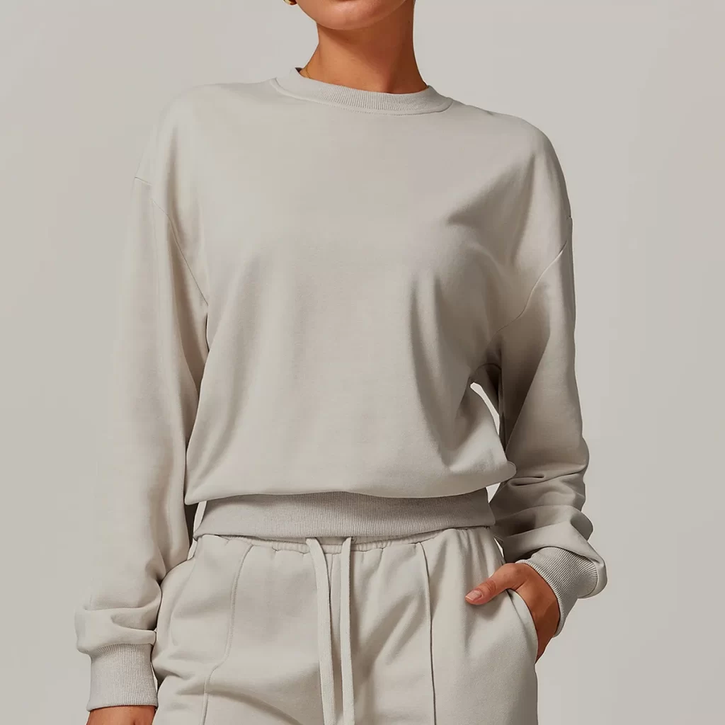 Long Sleeve Shirts Women Wholesale Crew Neck Pullover Top fitness apparel manufacturers