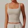 Yoga Apparel Manufacturers Women Crew Neck Tank Top china crop top cropped tank top