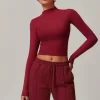 Long Sleeve Shirts Women Casual Fitted Basic Yoga Top