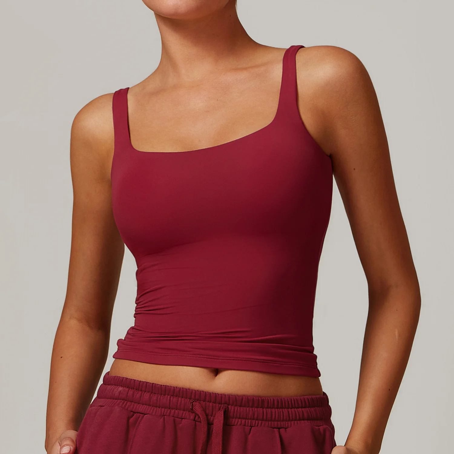 Yoga Apparel Manufacturers Women Crew Neck Tank Top