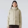 Custom Winter Women's Long-Sleeve Hooded Puffer Coat