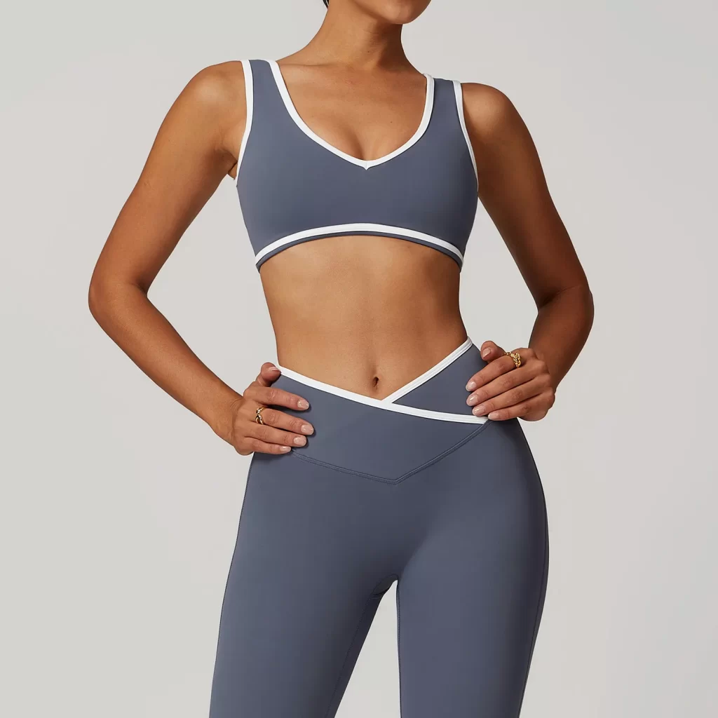 fitness apparel manufacturers Women Customized Athletic Bra Contrast Color Sports Bra