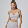 Seamless Y Racer Back Cropped Bras for Yoga Workout customized sports bras