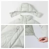 Winter Hooded Short Puffy Jacket Warm Puffer Down Coat
