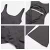 Yoga Apparel Manufacturers Women Gym Workout Backless Flared Jumpsuits with Pockets
