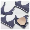 fitness apparel manufacturers Women Customized Athletic Bra Contrast Color Sports Bra