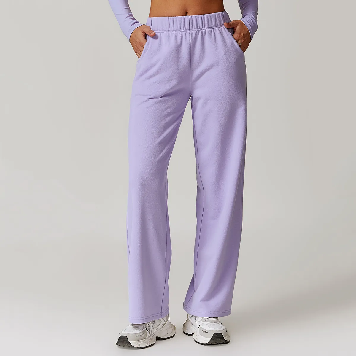Wholesale Activewear Straight Leg Sweatpants with Pockets