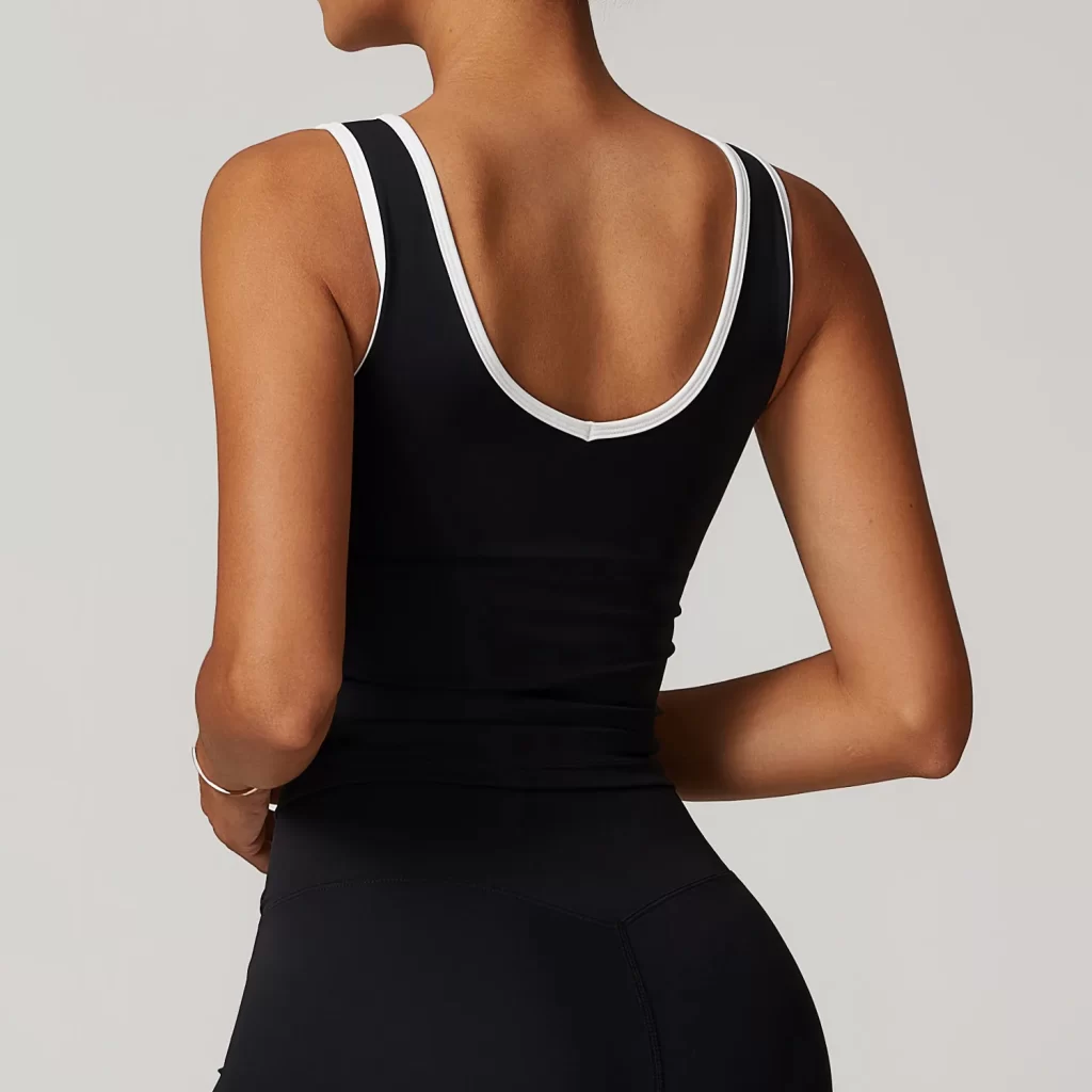 wholesale womens activewear Women Athletic Tank Top Contrast Color Basic Cami Top
