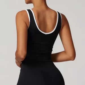 wholesale womens activewear Women Athletic Tank Top Contrast Color Basic Cami Top
