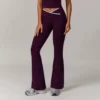 Workout Crossover V Waist Yoga Flare Leggings for Women