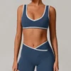 Women Customized Athletic Bra Contrast Color Sports Bra personalised workout clothes