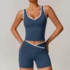 Women Athletic Tank Top Contrast Color Basic Cami Top