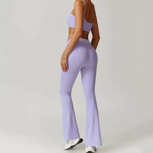 Custom Women High Waist Workout Yoga Flare Leggings wholesale womens activewear