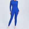 Athletic Backless Rompers Long Sleeve Workout Gym Bodysuit