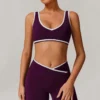 Women Customized Athletic Bra Contrast Color Sports Bra personalised workout clothes