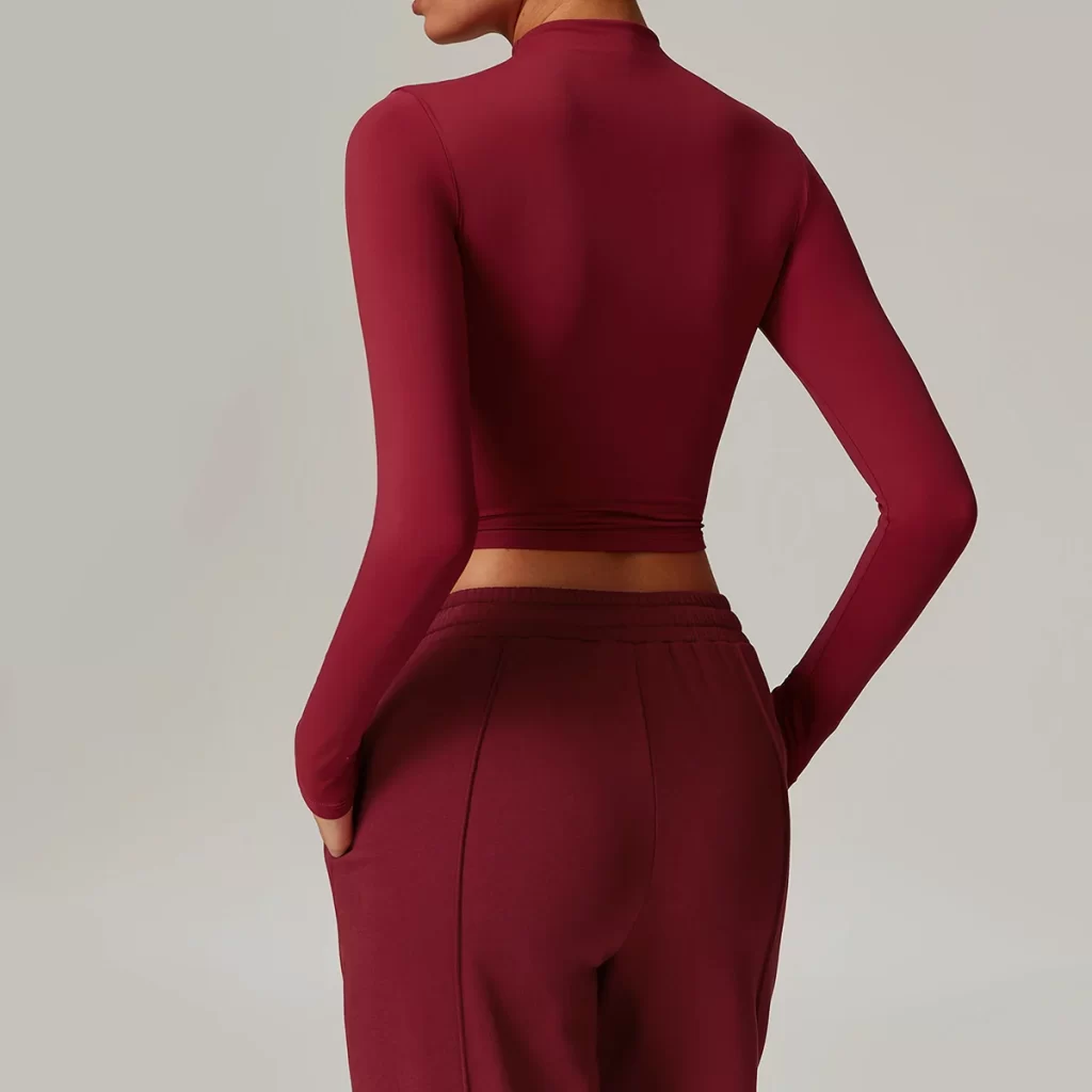 Long Sleeve Shirts Women Casual Fitted Basic Yoga Top