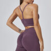 Seamless Y Racer Back Cropped Bras for Yoga Workout customized sports bras