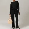 Long Sleeve Shirts Women Wholesale Crew Neck Pullover Top fitness apparel manufacturers