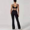 Workout Crossover V Waist Yoga Flare Leggings for Women private label activewear