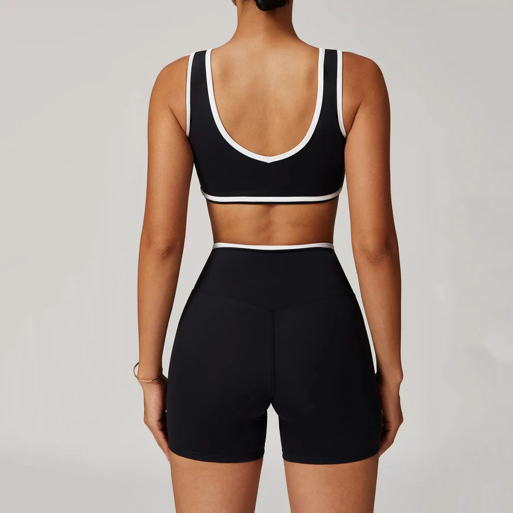 fitness apparel manufacturers Women Customized Athletic Bra Contrast Color Sports Bra