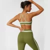 Contrasting Colors Sports Fitness Bra Spark Gym Apparel customized sports bras bra with wide straps