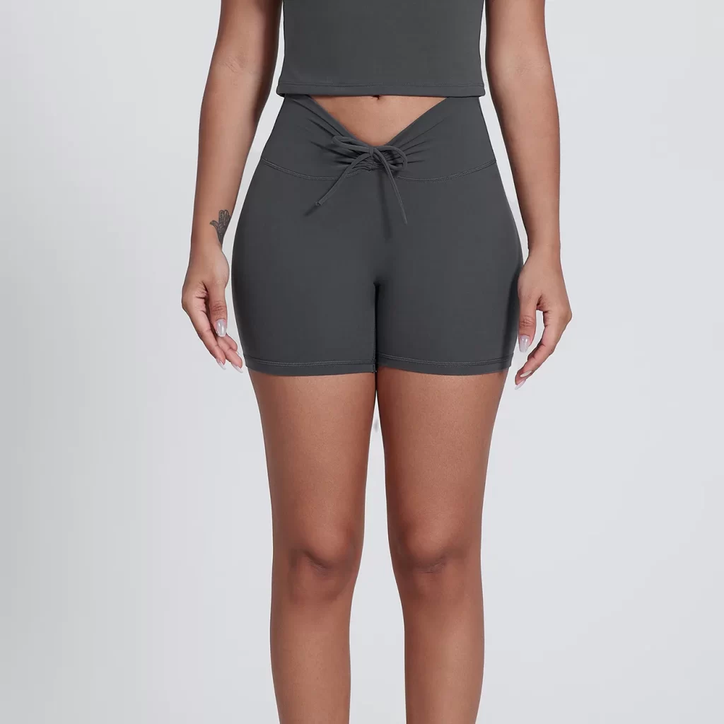 Elite Collection-V Elastic Waistband Fitness Shorts for Women