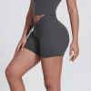 Elite Collection-V Elastic Waistband Fitness Shorts for Women