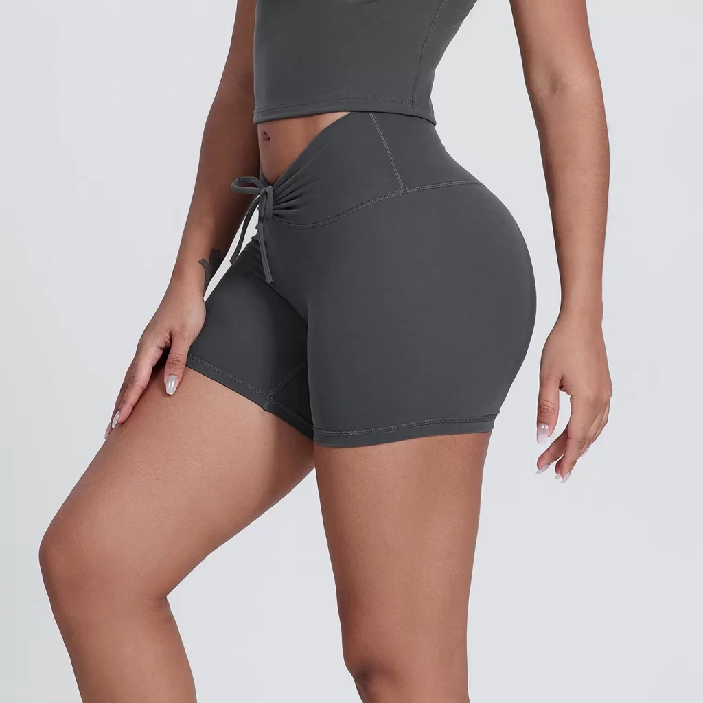 Elite Collection-V Elastic Waistband Fitness Shorts for Women