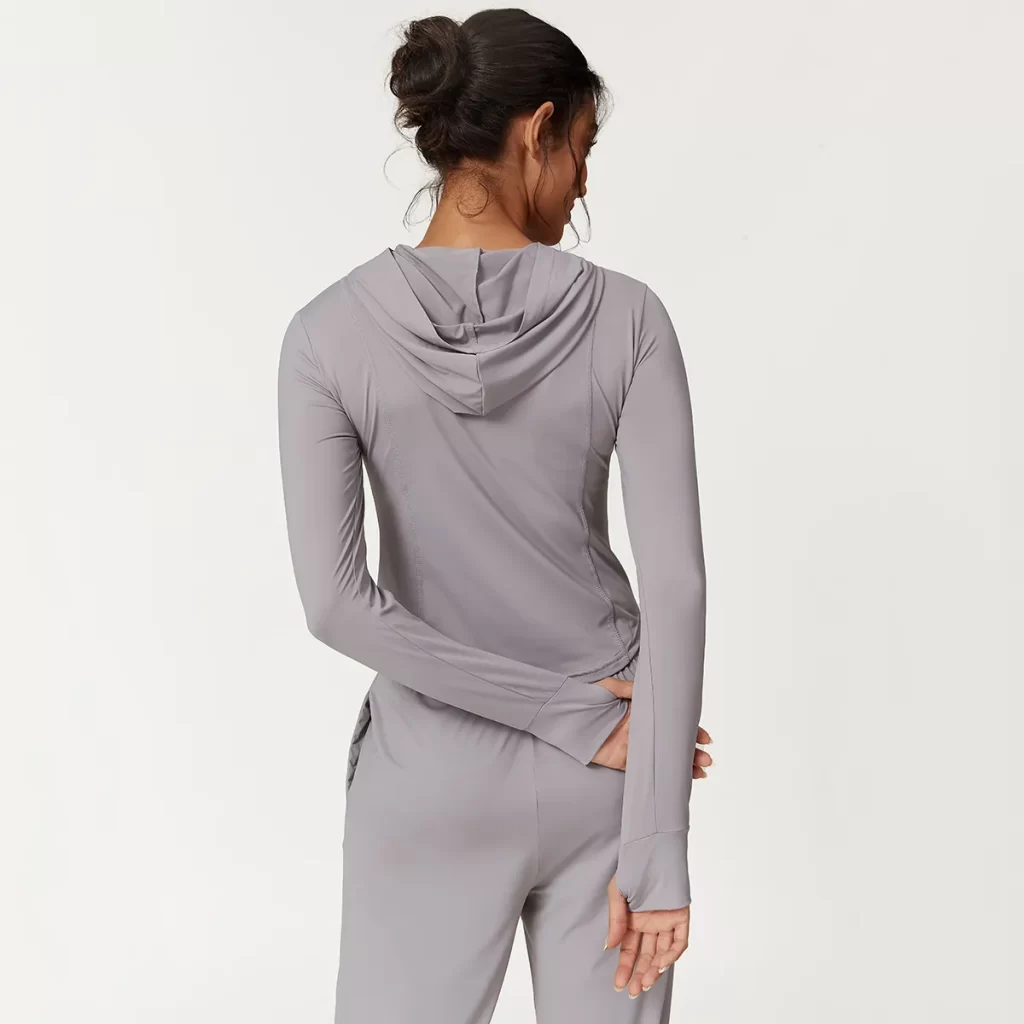 Women's Lightweight Athletic Jacket Slim Fit With Thumb Holes