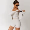 Private Label Women's Clothing Athletic Full Zip Workout Jacket