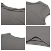 Womens Short Sleeve Crop Top Workout Yoga Cute Basic Tee