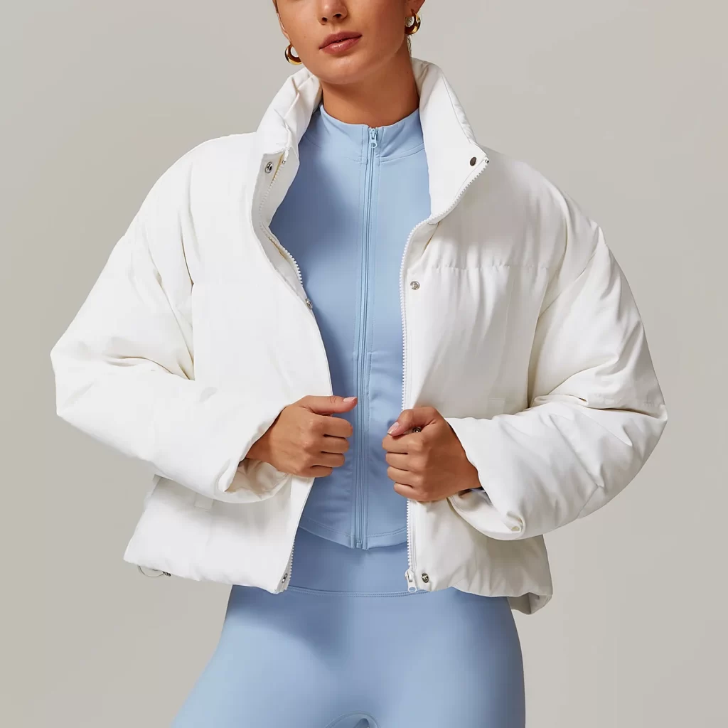 Women's Crop Short Jacket Cropped Lightweight Puffer Coat