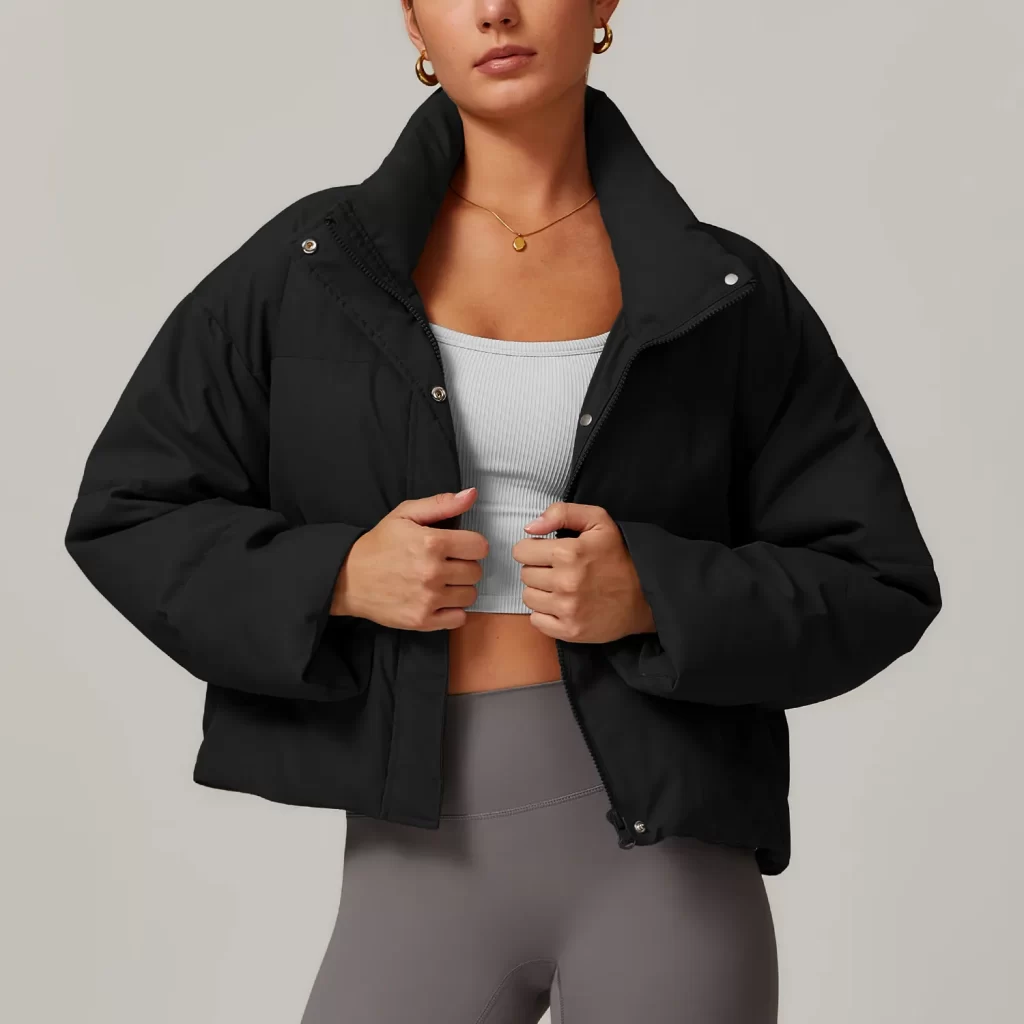 Women's Crop Short Jacket Cropped Lightweight Puffer Coat