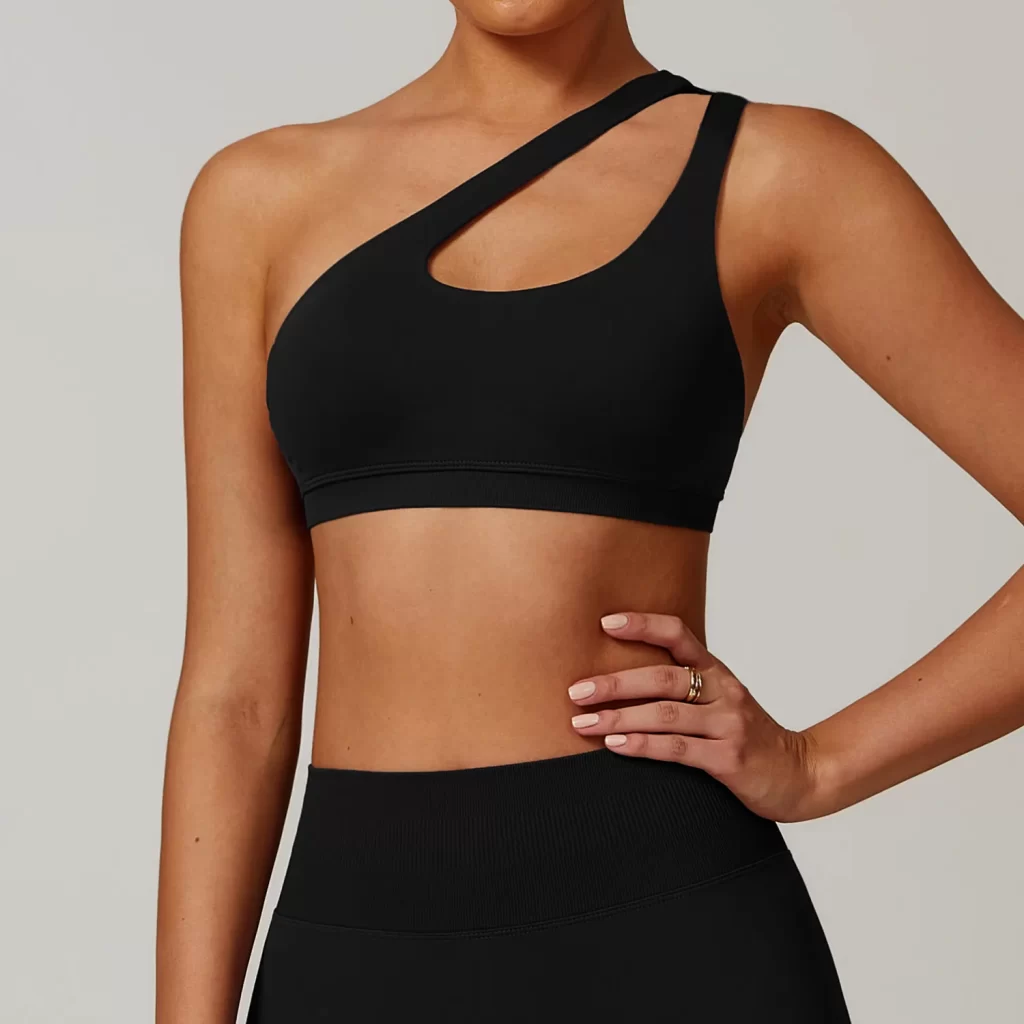 Shoulder Sports Bra Seamless Workout Crop Tank Tops customized sports bras yoga clothing suppliers
