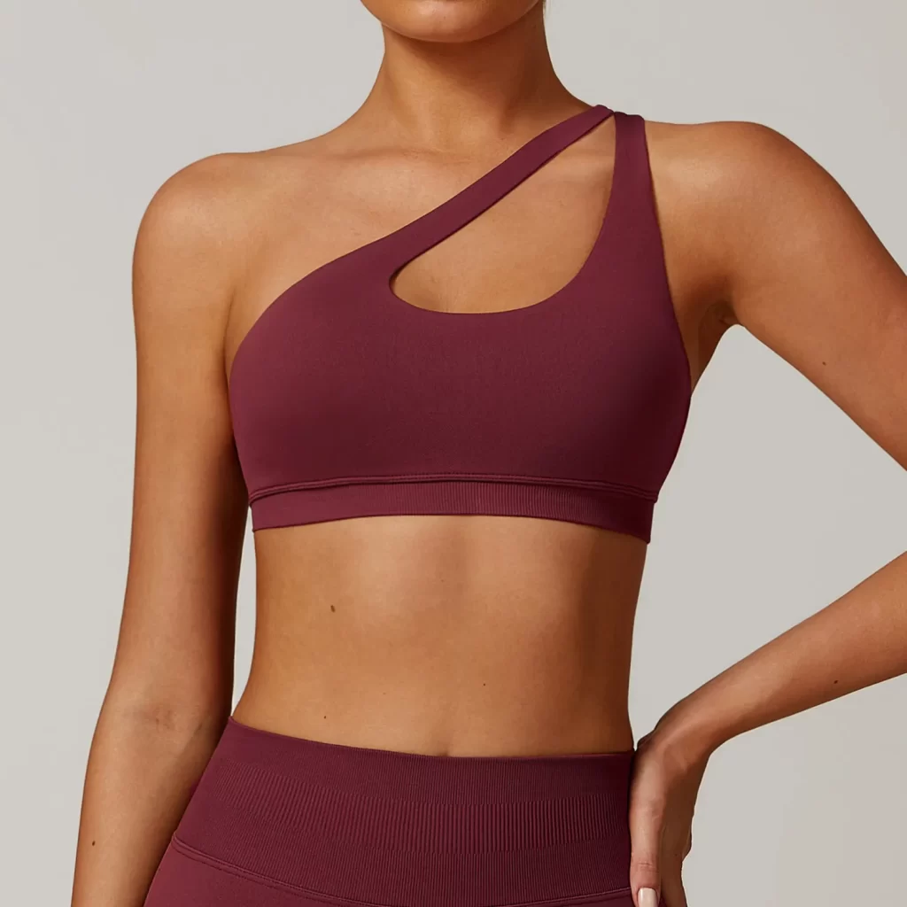 Shoulder Sports Bra Seamless Workout Crop Tank Tops customized sports bras yoga clothing suppliers