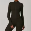 Private Label Women's Clothing Athletic Full Zip Workout Jacket