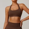 Halter Sports Bra Seamless Workout Padded Crop Tops women's workout wear exercise clothing