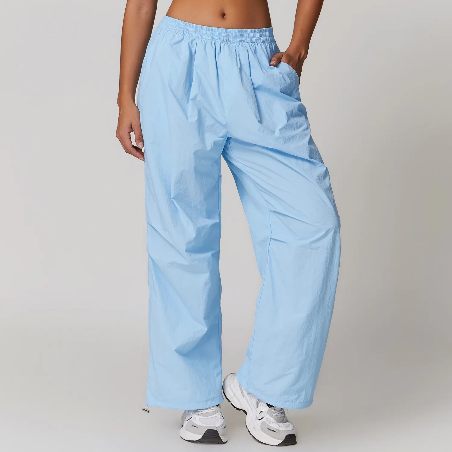 Womens Parachute Pants Lightweight Track Pants with Pockets