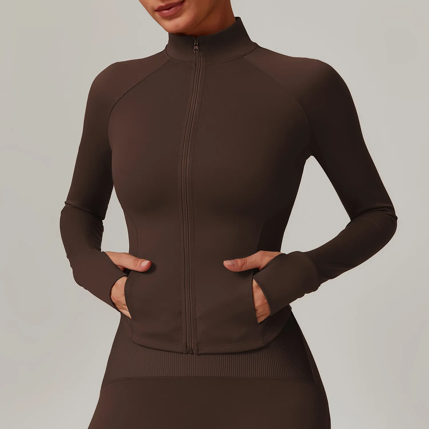 Women's Lightweight Stretchy Workout Full Zip Jackets