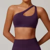 Shoulder Sports Bra Seamless Workout Crop Tank Tops customized sports bras yoga clothing suppliers