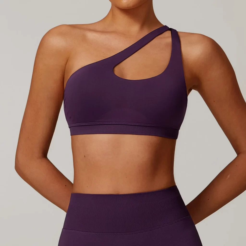 Shoulder Sports Bra Seamless Workout Crop Tank Tops customized sports bras yoga clothing suppliers