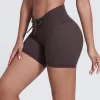 Elite Collection-V Elastic Waistband Fitness Shorts for Women Yoga Shorts Manufacturer